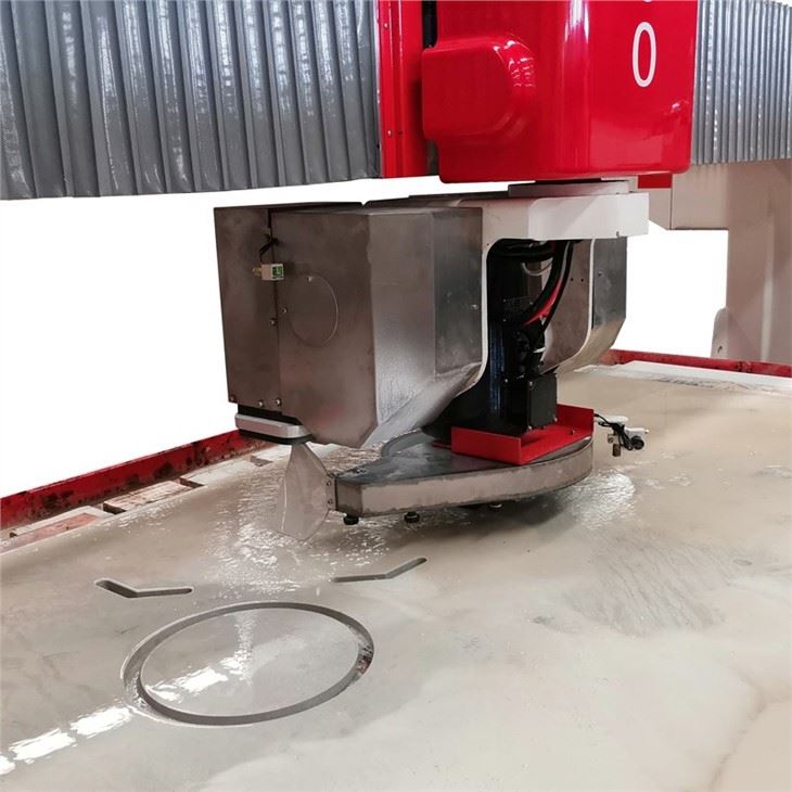 Hualong Stone Machinery 5 Axis Bridge CNC Stone Cutting And Milling Machine For Marble And Granite Countertop Cutting Drilling Machine